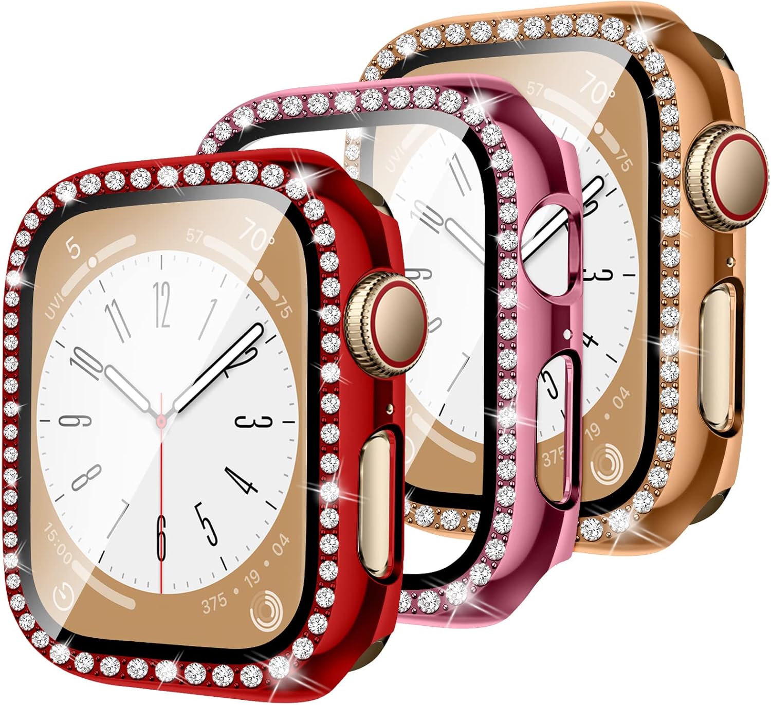 3 Pack for Apple Watch Case 44mm with Screen Protector