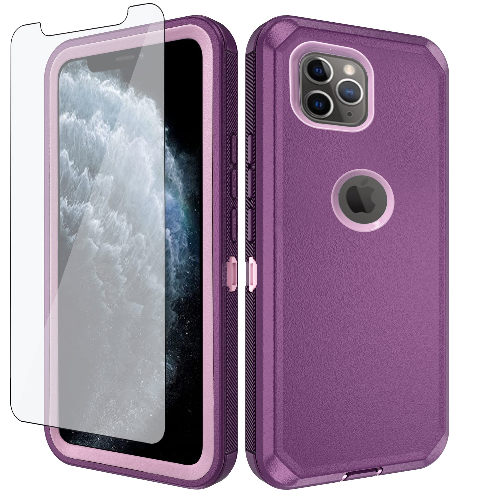 Asuwish Phone Case for iPhone 11 Pro Max 6.5 with Tempered Glass Screen Protector and Cell Cover Hybrid Rugged Shockproof Protective Mobile