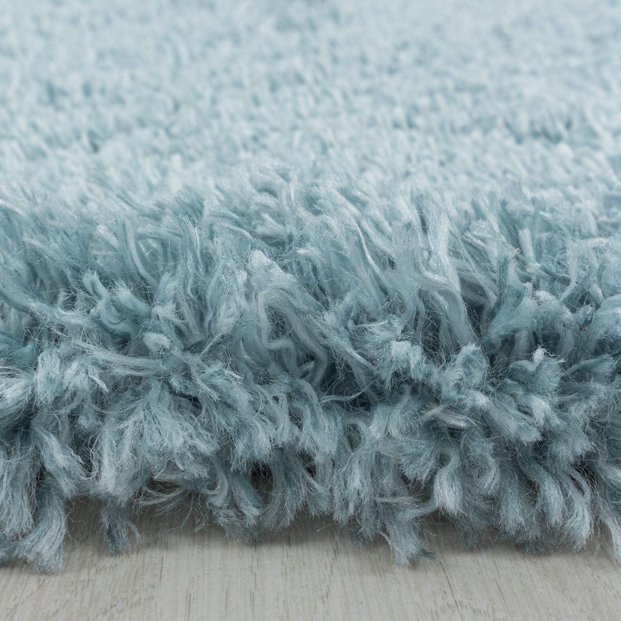 Carpettex Bettumrandung Schlafzimmer 3teilig Shaggy Teppich Hochflor Läuferset Design Blau Bettset:2 mal 60x110 + 1 mal 80x150 - Bettvorleger Schlafzimmer Flauschig Langflor Bettumrandung Teppich Set