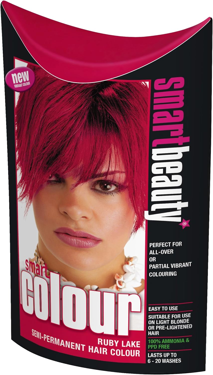 Smart Beauty Ruby Red Hair Dye SemiPermanent, with NonDrip PreMixed