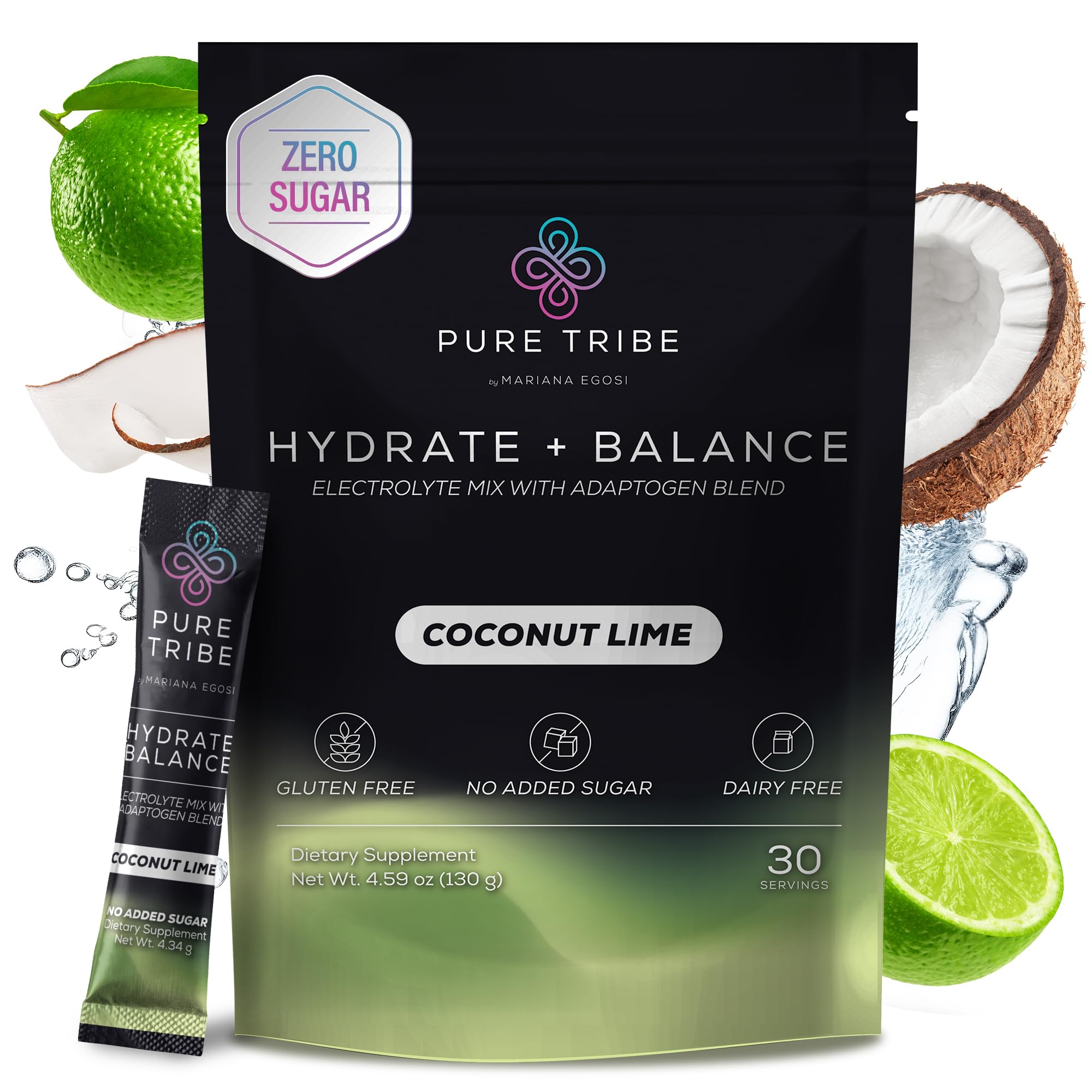 Instant Hydration Electrolytes Powder Packets with Magnesium & Salt – Zero Sugar Hydration Packets with 6 B Vitamins & Adaptogens – Mixed Berry Electrolyte Drink Mix – 30 Servings — Amazon image 11