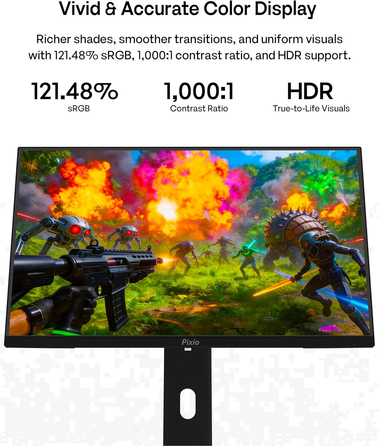 Pixio PX257 Hayabusa 24.5 inch (24 inch / 25 inch Equivalent) 300Hz Refresh Rate FHD 1080p Resolution Fast IPS Panel 1ms GTG Response Time Gaming Monitor