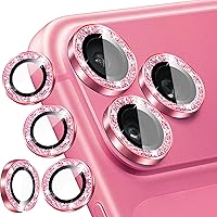 Vista 1 de Compatible con iPhone 12 Pro Max, protector de lente de cámara rosa, Apple iPhone 12 Pro Max, protector de lente con purpurina, accesorios