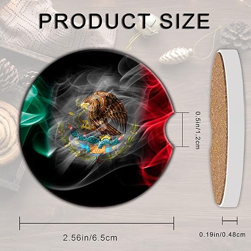 Miniatura 2 de Juego de 2 posavasos de béisbol y sóftbol para automóvil para bebidas, juego de 2 posavasos absorbentes de piedra de cerámica con muesca de dedo y