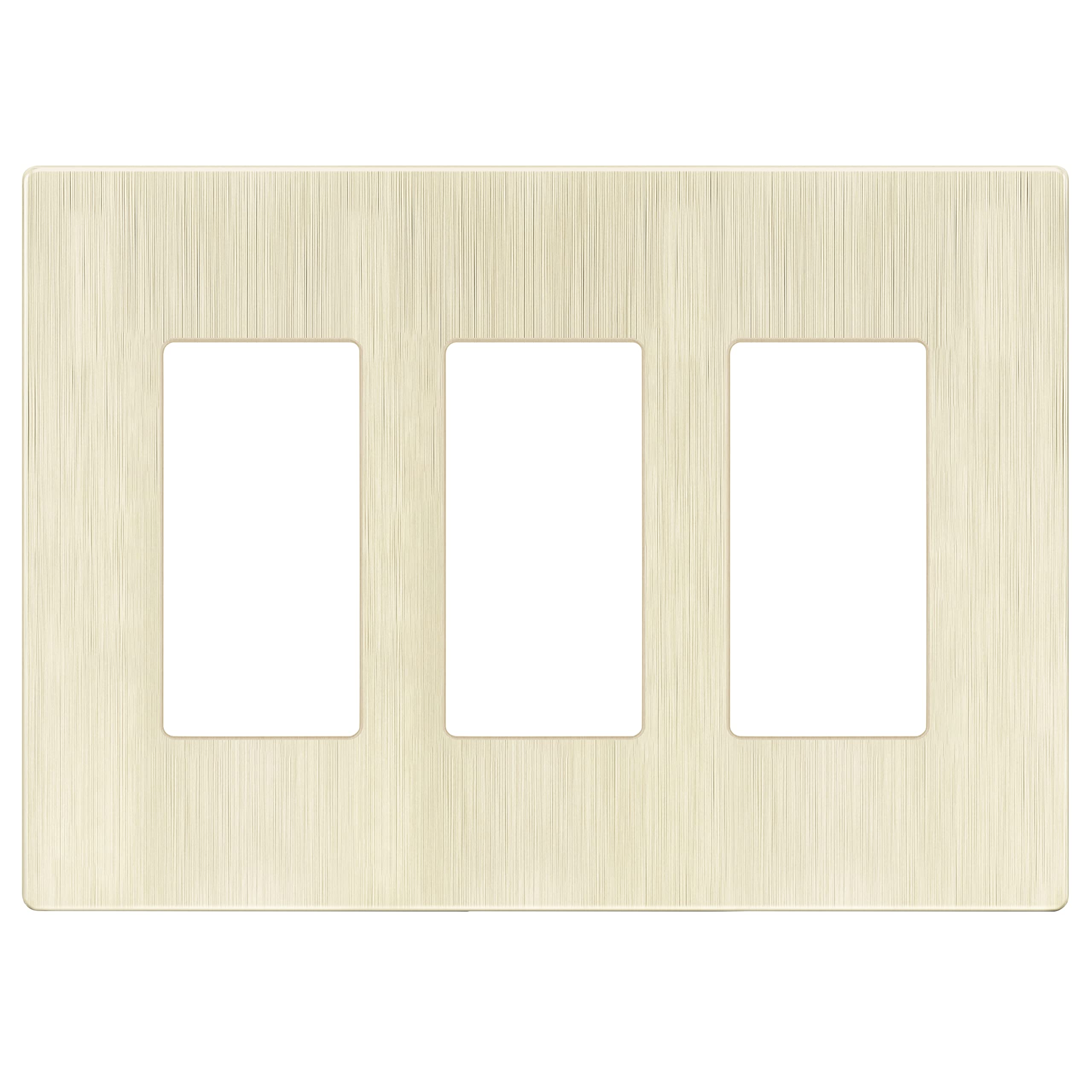 LIDER Brushed Finish Decorator Switch Cover, Screwless Wall Plate, Mid-Size 2-Gang 4.88" x 4.92", Unbreakable Polycarbonate Thermoplastic, UL Listed, LSWP-32M-BGD, Brushed Gold — view 60
