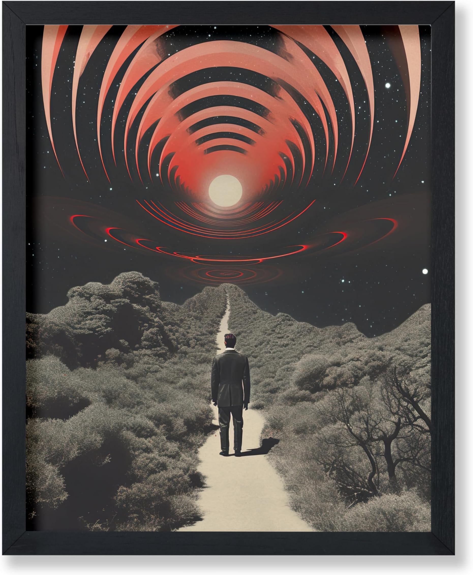 Poster Master Interstellar Print - Psychedelic Poster - Surreal Space Art - Avant Garde Wall Design - Gift for Men & Women - Trippy Decor for Office, Living Room or Bedroom - 16x20 UNFRAMED Wall Art