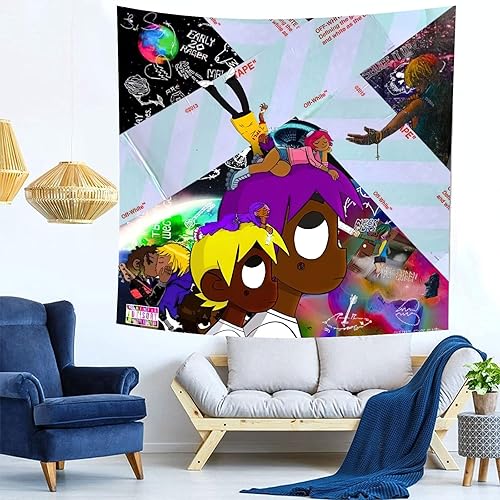 Miniatura 5 de Rsefly Uzi - Tapiz de rapero, tapiz de rapero, tapiz de rap, cubierta de álbum de música, póster para dormitorio, hip hop, tapices colgantes de