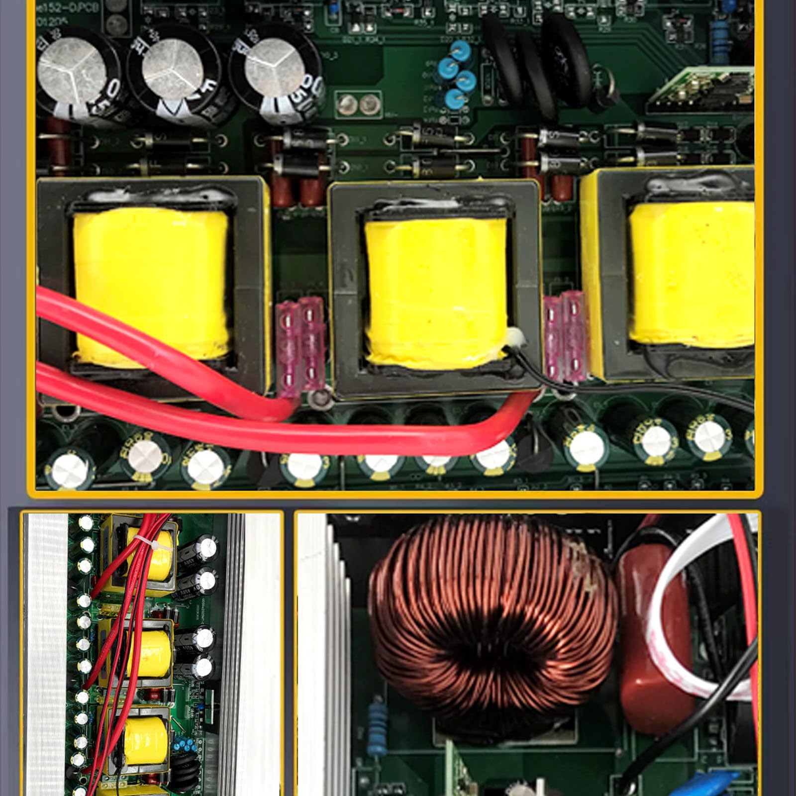 Inverter Onda Sinusoidale Pura 3000W 4000W 5000W 5500W 6000W DC 12V 24V 48V 60V a AC 220/230V Onda Pura Convertitore con Display LED Protezione per Camper, Camion, Auto,6000W-60Vto220V