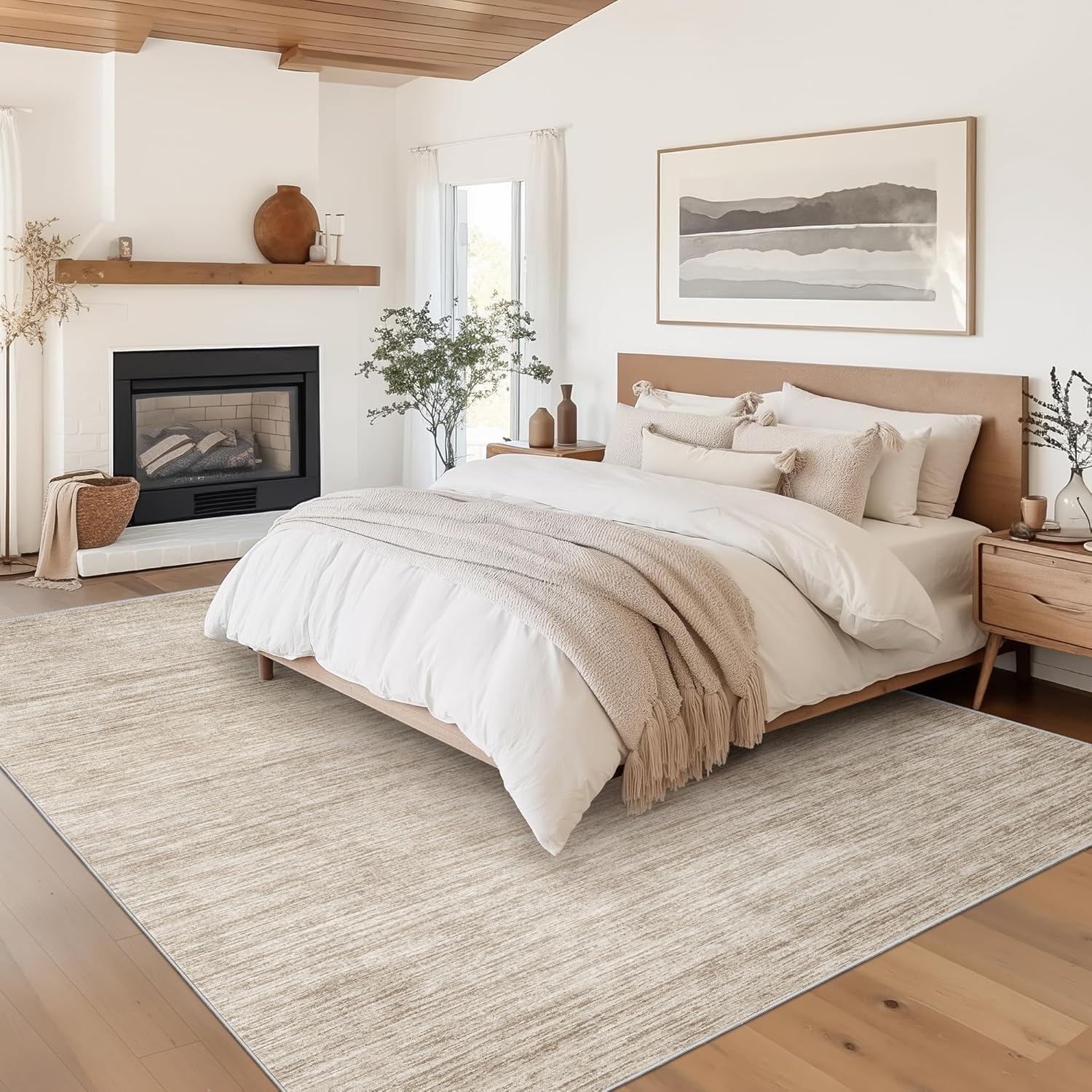 Tappeto Salotto Grandi 200 x 250 cm Tappeti Antiscivolo Morbido Pelo Corto Tappeti per camera da letto soggiorno casa ufficio Modern Abstract Gray Beige Brown White Green