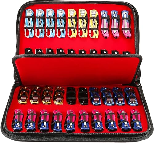 QEES Knife Display Case,Knife Case for 40 Pocket Knives,Butterfly Knife Storage Box,Folding Knives Organizer Holder,Knives Collection Organized