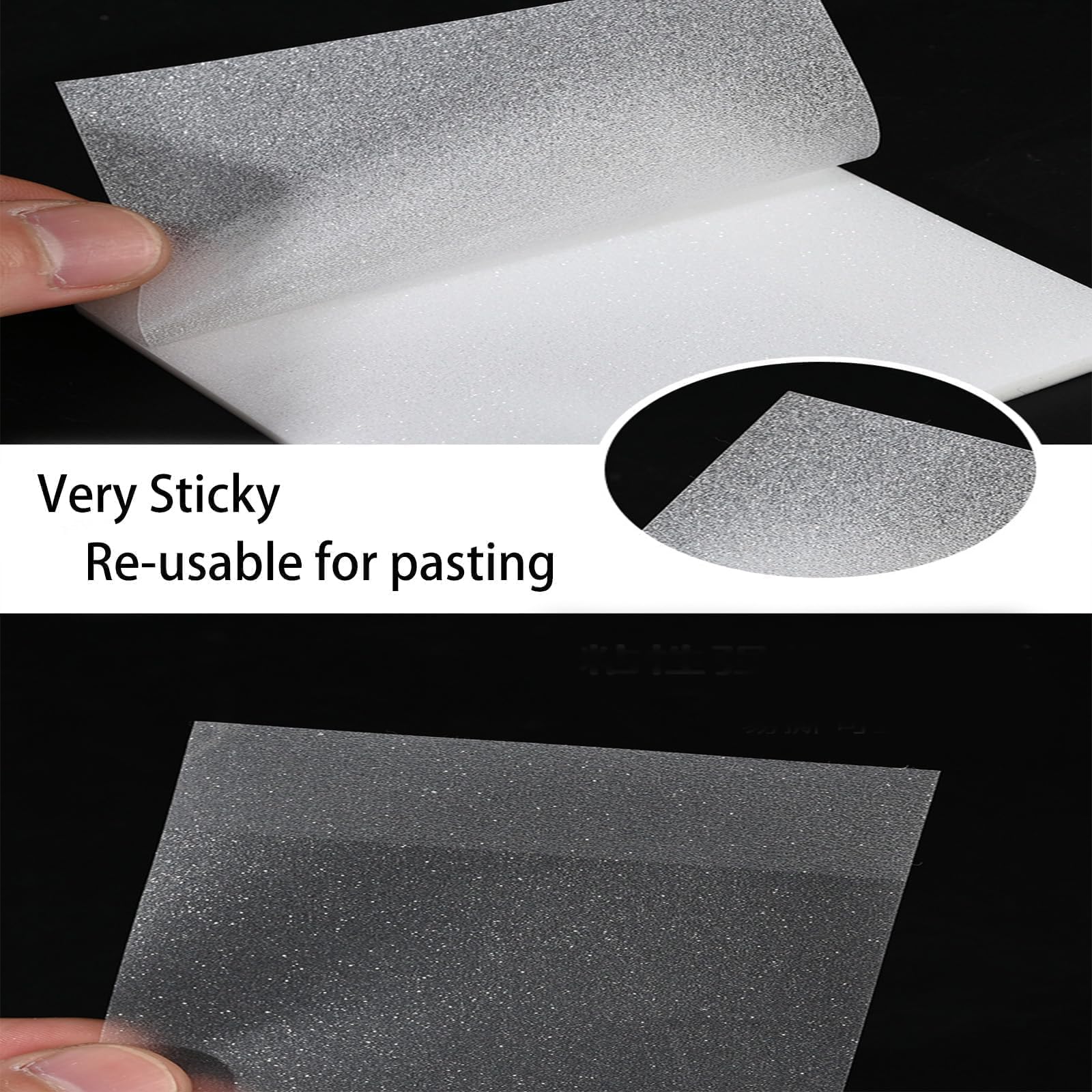 Transparente Haftnotizen, 9,4 x 7,9 cm, wasserdicht, selbstklebende Notizen, einfach zu versenden für Büro, Zuhause, Notizbuch, Meeting, Bürobedarf, geeignet für alle Stifte, 150 Blatt