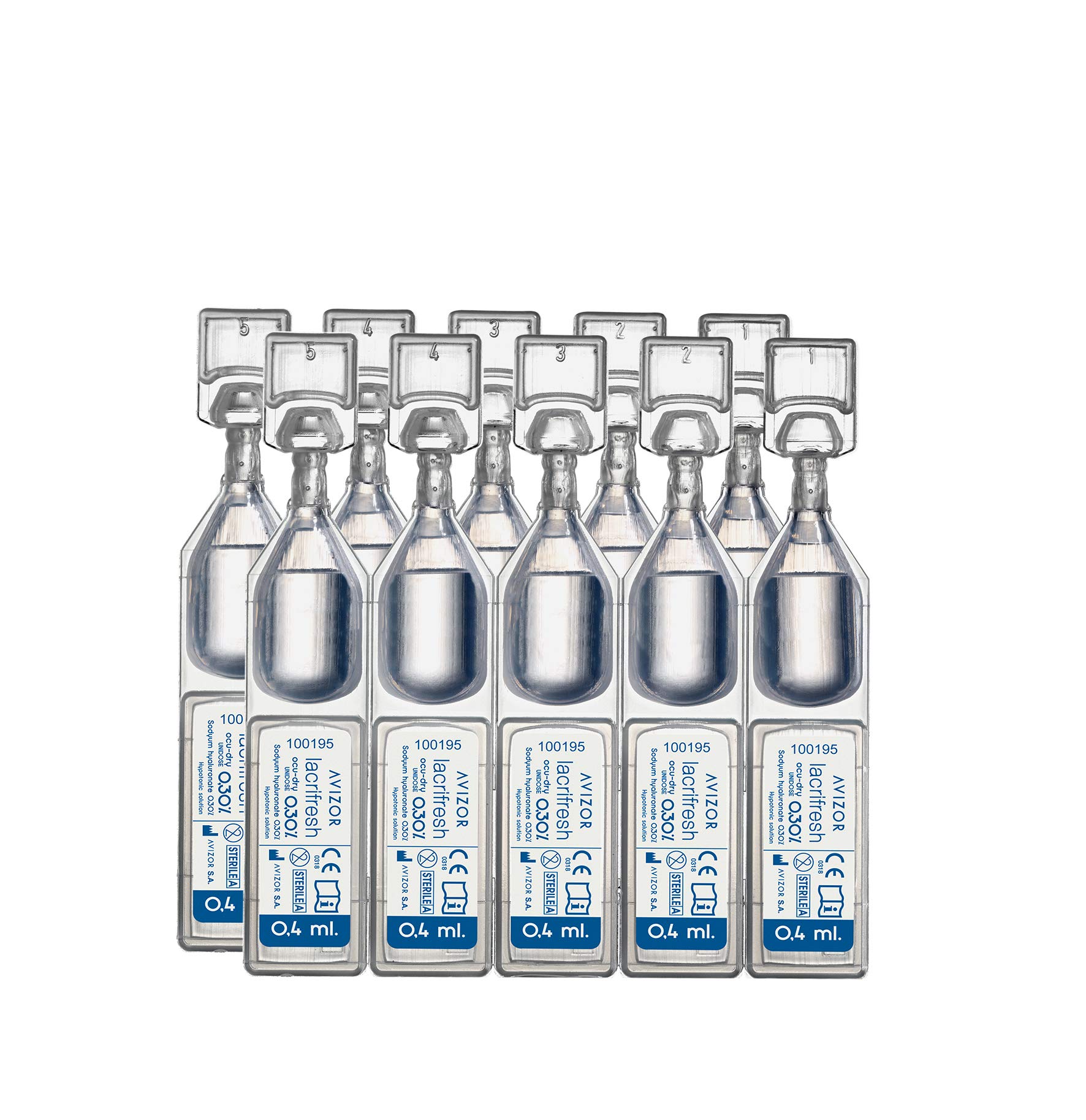 Avizor Lacrifresh Ocu-Dry 0,30% Monodosis | Gotas Oculares para Sequedad e Irritación Ocular | Pack 20 Ampollas de 0,4 ml