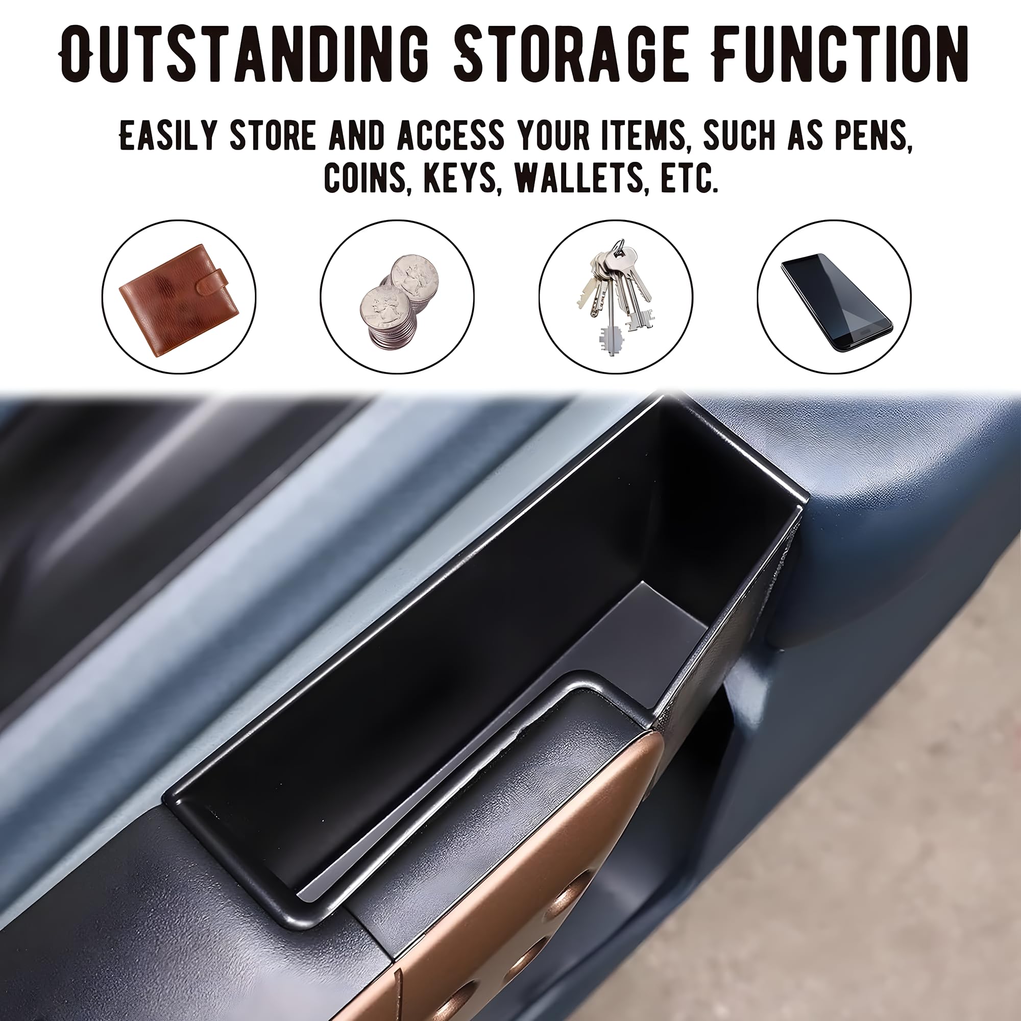 Cutim Car Door Side Storage Box For Ford Maverick 2022-2024 - 2PCs Door Pocket Organizer - View #6