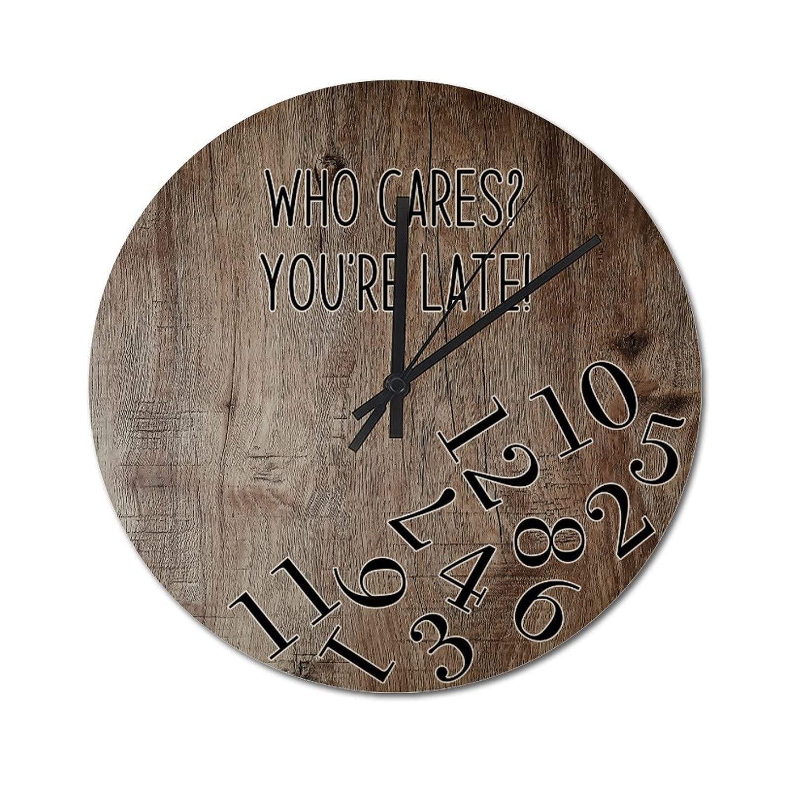 Horloge murale rétro en bois rustique style campagnard