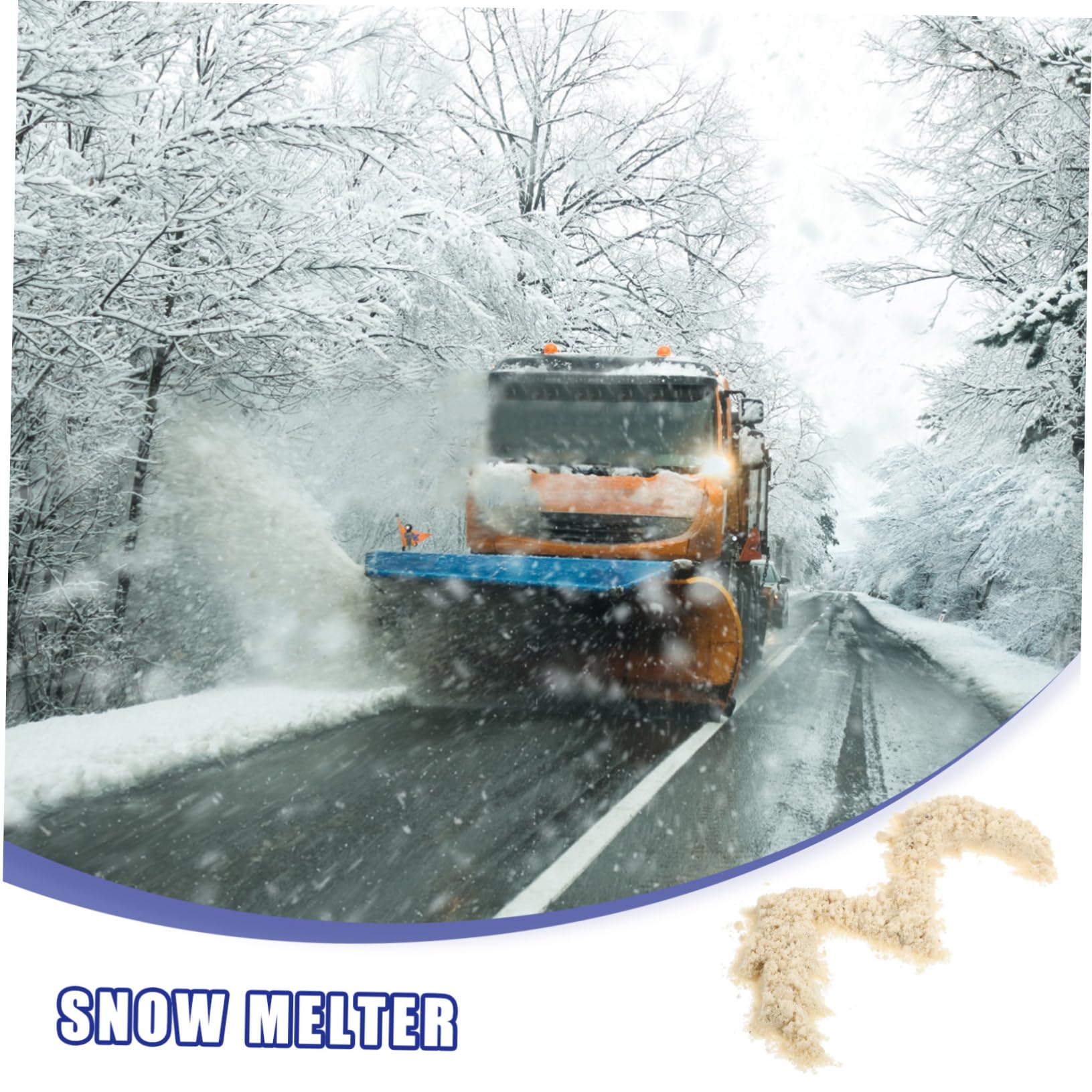 ibasenice 1 Paquete Descongelante de Nieve Ecológico Rápido y Eficaz para Remoción de Hielo Carreteras Calles Residenciales y Áreas Comerciales