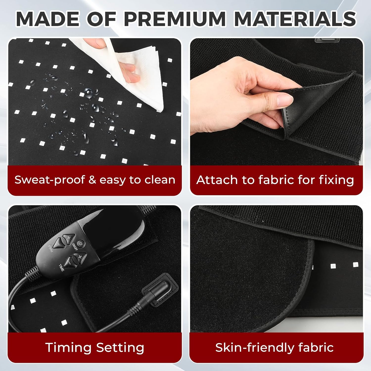 31.5''×14'' Red Light Therapy for Body, Eligible Infrared Light Therapy Pad, Dual Chip Grade 210 LEDs 660nm&850nm Infrared Light Therapy Wearable with Timer Remote Control - Image 6