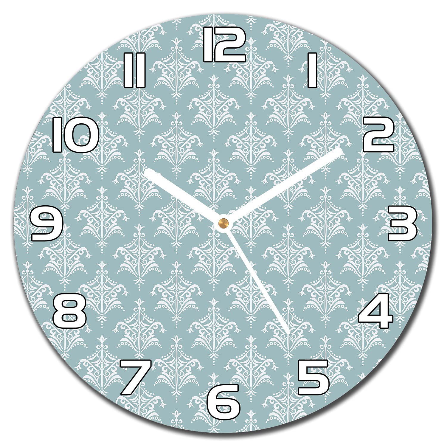 Horloge en verre de sécurité 30 cm avec impression moderne de qualité