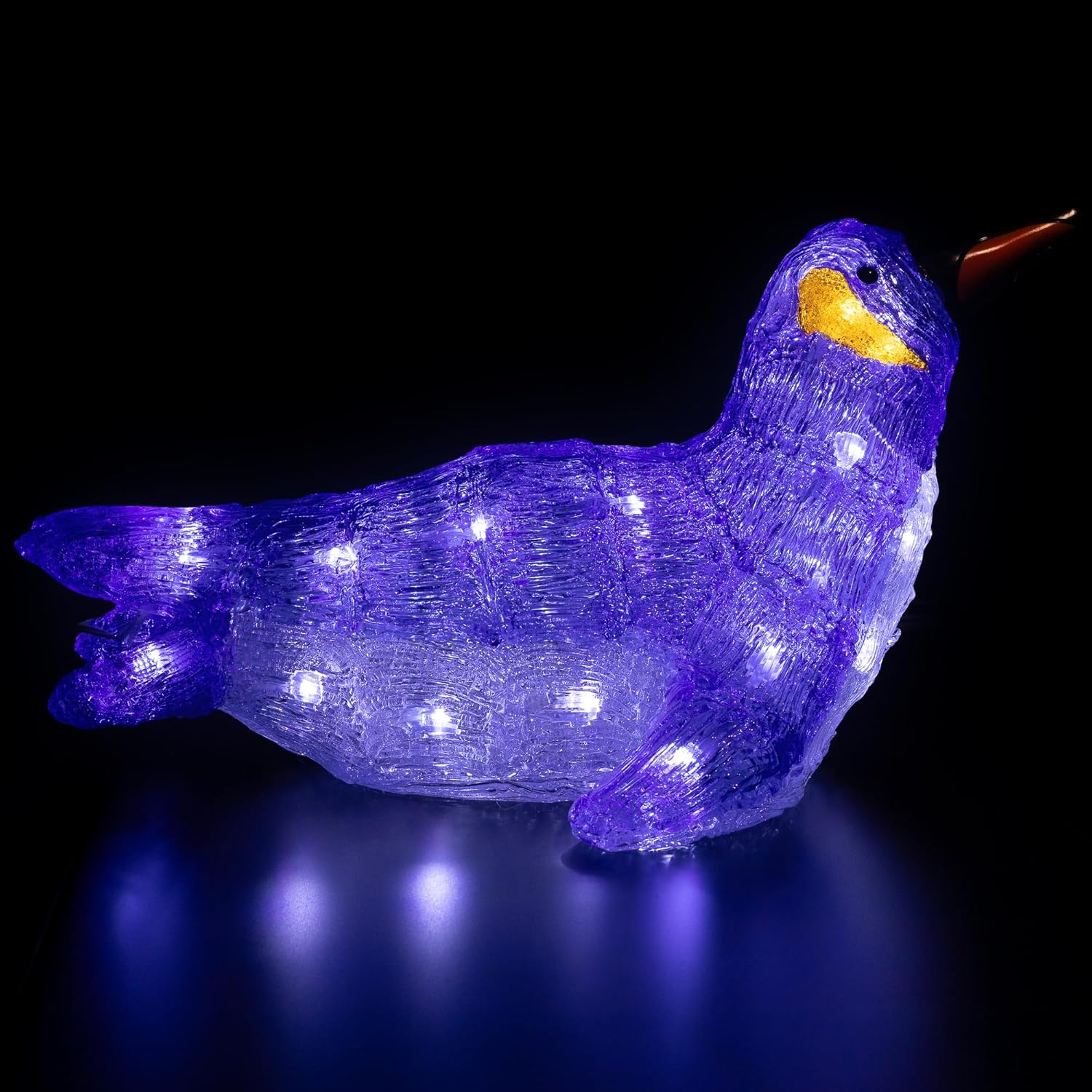 Northlight 16" LED Lighted Commercial Grade Acrylic Swimming Penguin Outdoor Christmas Decoration