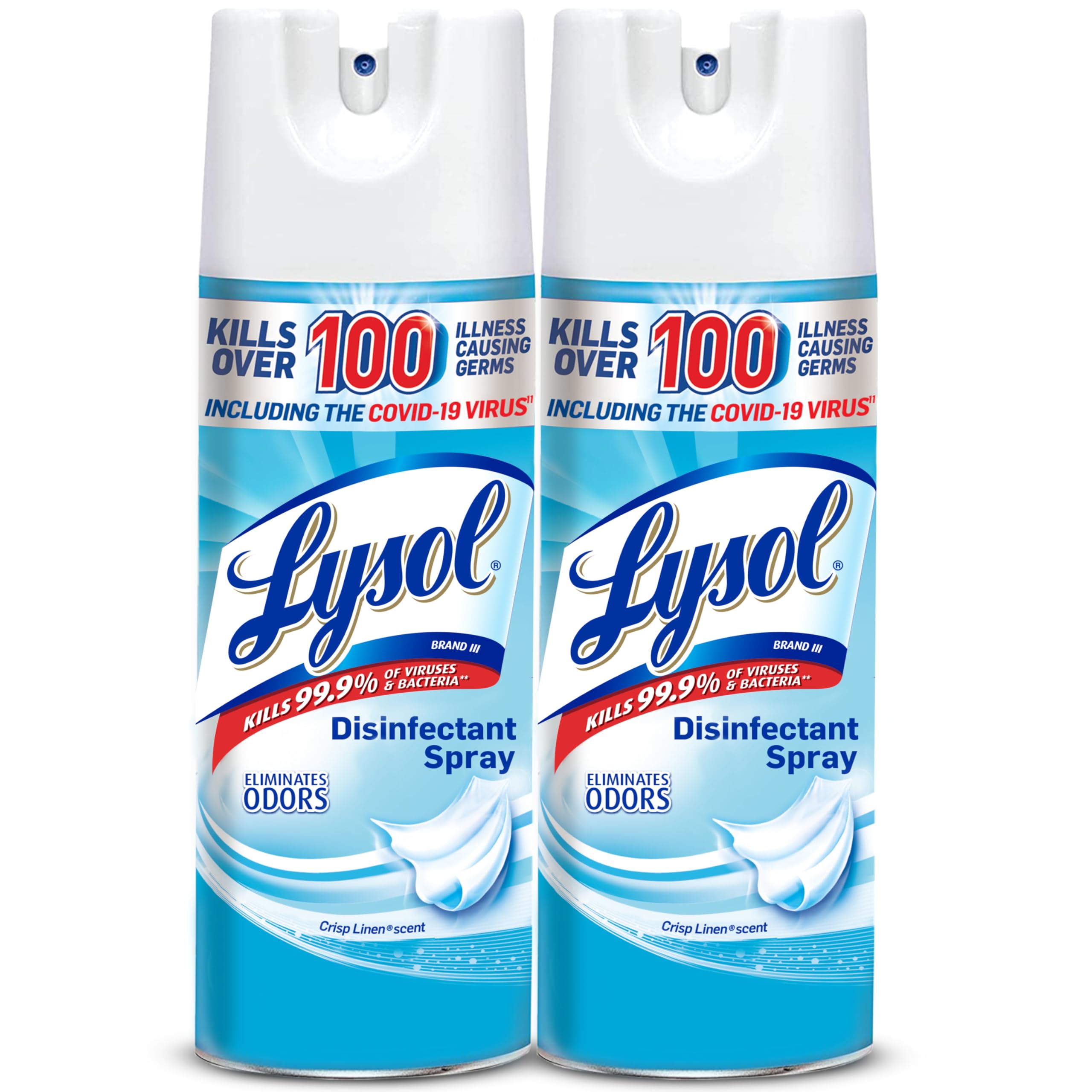 LysolDisinfectant Spray, Crisp Linen (2x12.5oz)