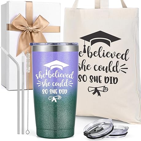LiqCool Graduation Gifts for Her 2024: Tumbler Gifts Set, High School College...