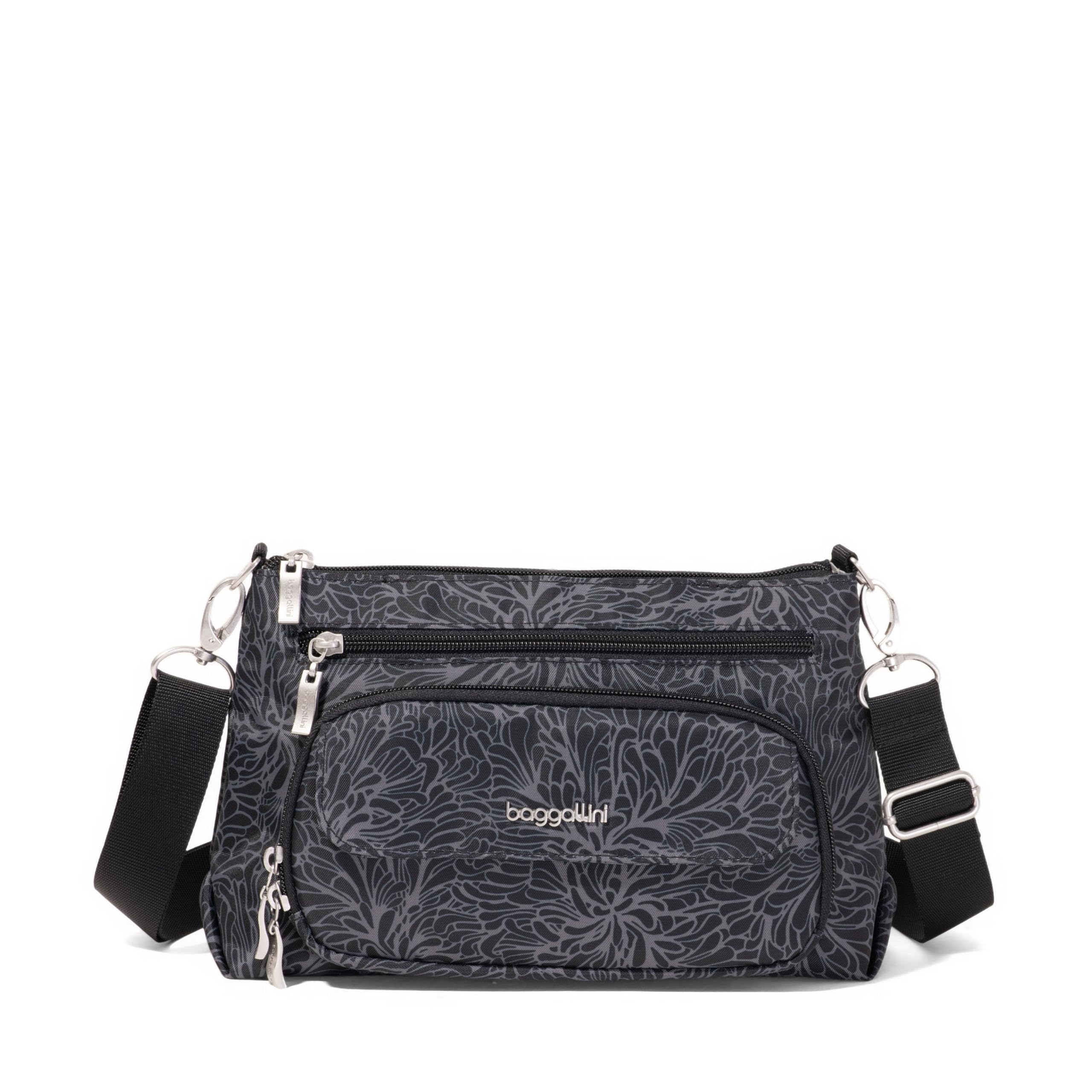 Baggallini Original Everyday 11x7.5 Crossbody Bags Rfid Protected Lightweight Nylon Zippered Travel Purse