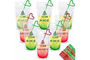 Thyle 50 Sets Christmas Drink Pouches-Funny Christmas Mini Liquor Bottle Holder