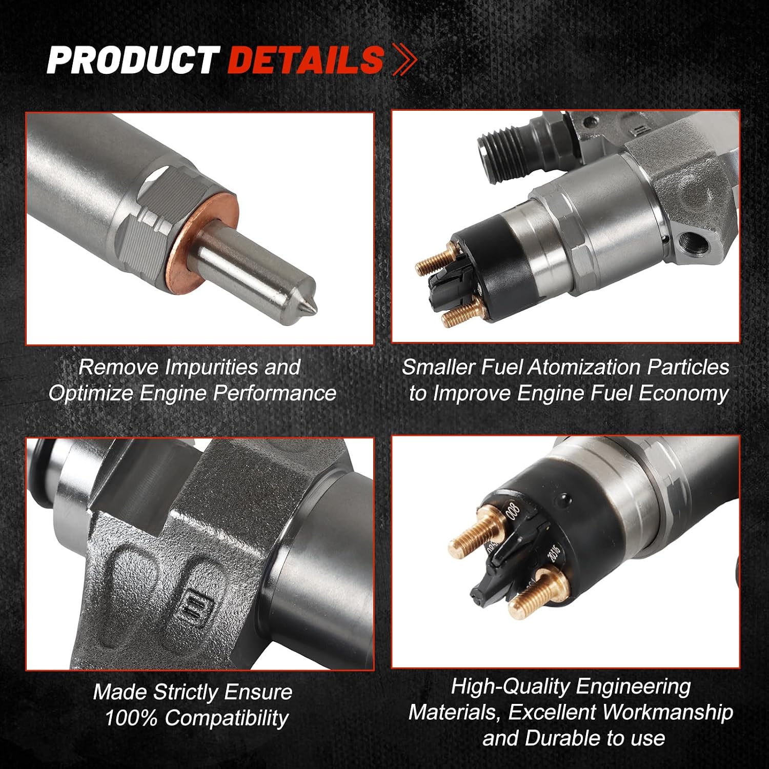 0445120008 0986435502 Common Rail Injector OE 97729095 97720661 977206 for Duramax 6.6L LB7 V8 Turbo Diesel Chevy Silverado GMC Sierra 2500 3500 2500HD 3500HD 2001-2004