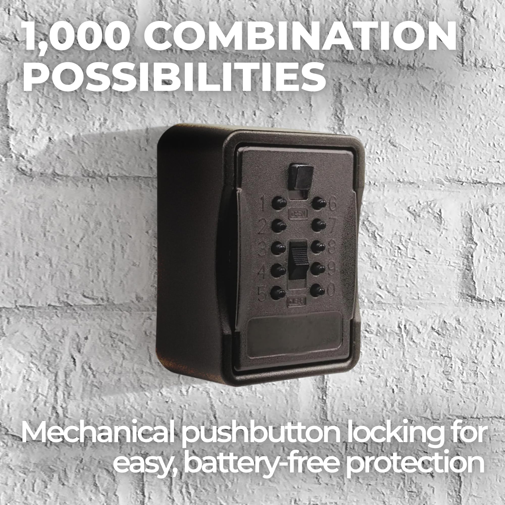 Kidde 001267 Multiple Key, Push Button Locker with Cover, Black