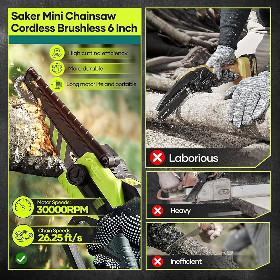 プレーヤー sak Amazon.com : Saker Mini Chainsaw|6 Inch Brushless Chainsaw