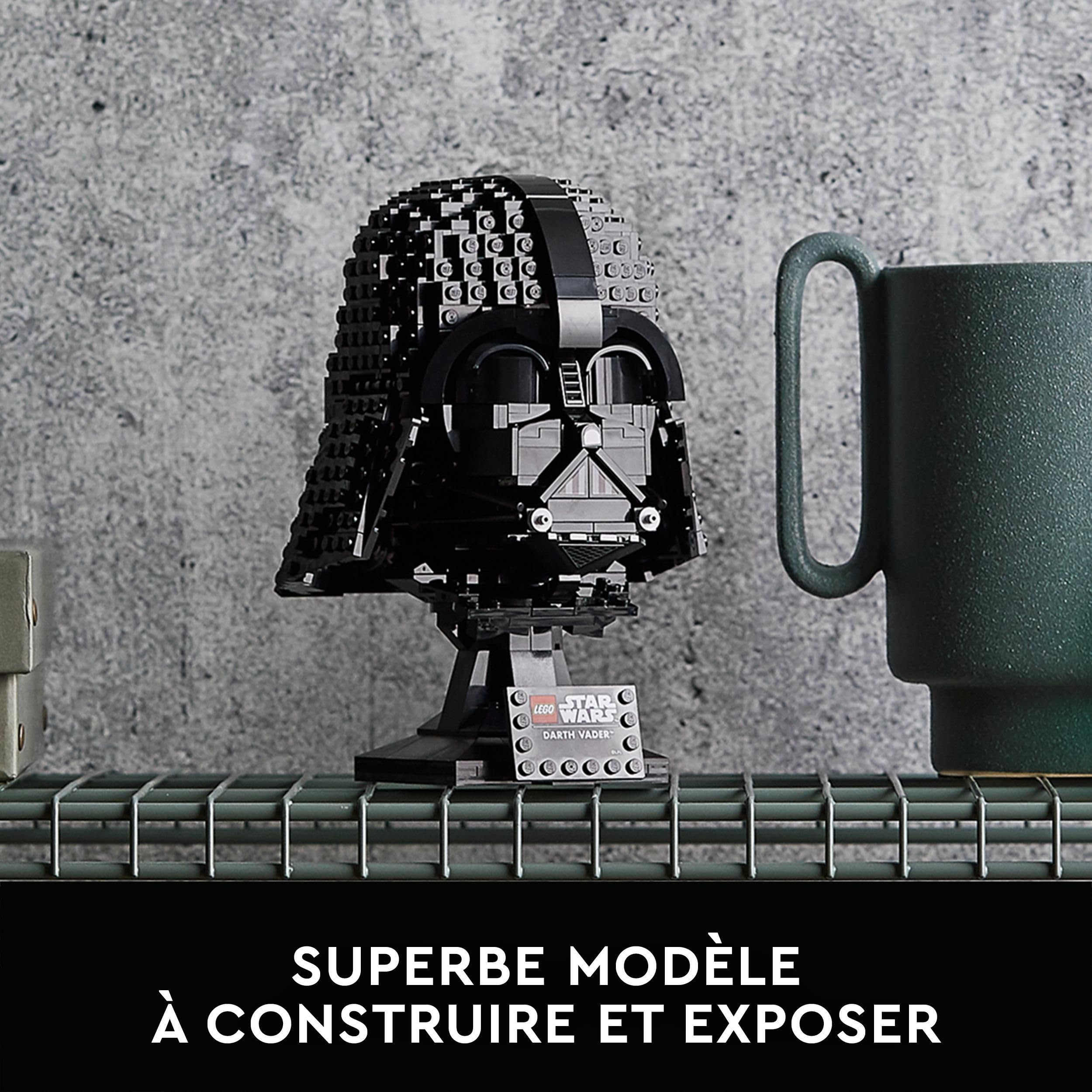 LEGO Star Wars Le Casque de Dark Vador - Kit de Construction - Maquette Adulte de Collection Inspiré du Film - Objet de Décoration et Loisirs Créatifs - Idée Cadeau pour Adultes Hommes et Femmes 75304