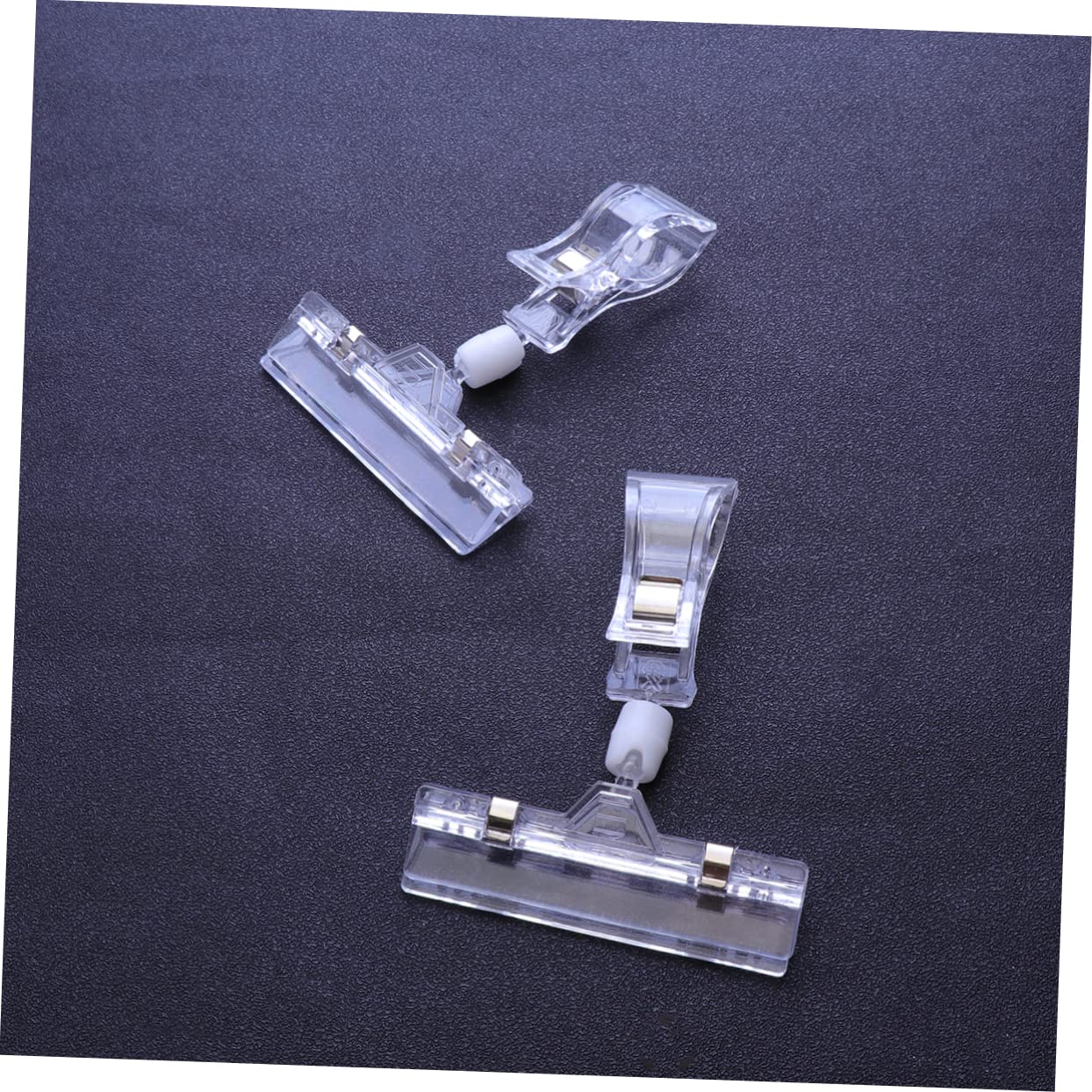 HOODANCOS 5pcs Crystal Clip Label Holders T-Shaped Sign Clips for Bin Labels Supermarket Tag Easy to on Shelves