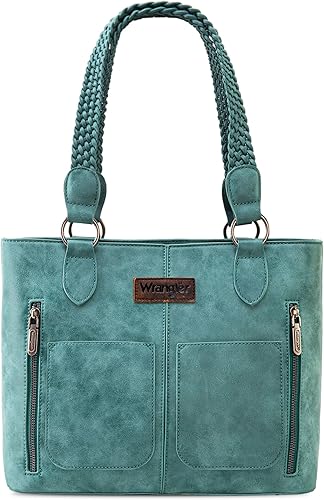 Wrangler Bolso de mano desgastado para mujer, bolso occidental con múltiples bolsillos, bolso de mano y bolso de hombro