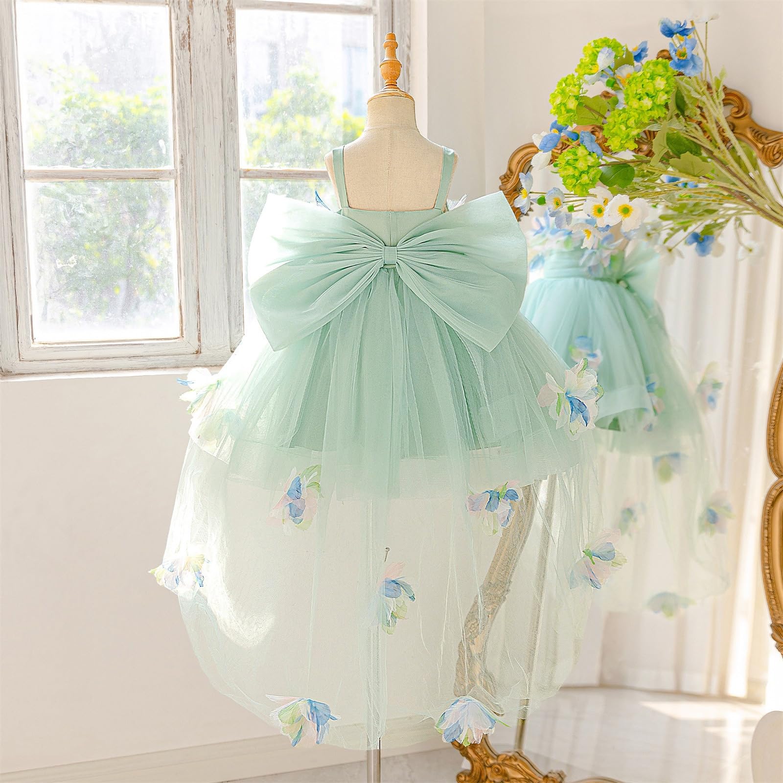 Vestido de princesa para niñas, Vestido de Fiesta de Princesa, Tul, de tutú, Falda Voluminosa, Vestido De Actuación Formal, Vestido Elegante para Fiestas, para Boda, cumpleaños, Concurso, Baile