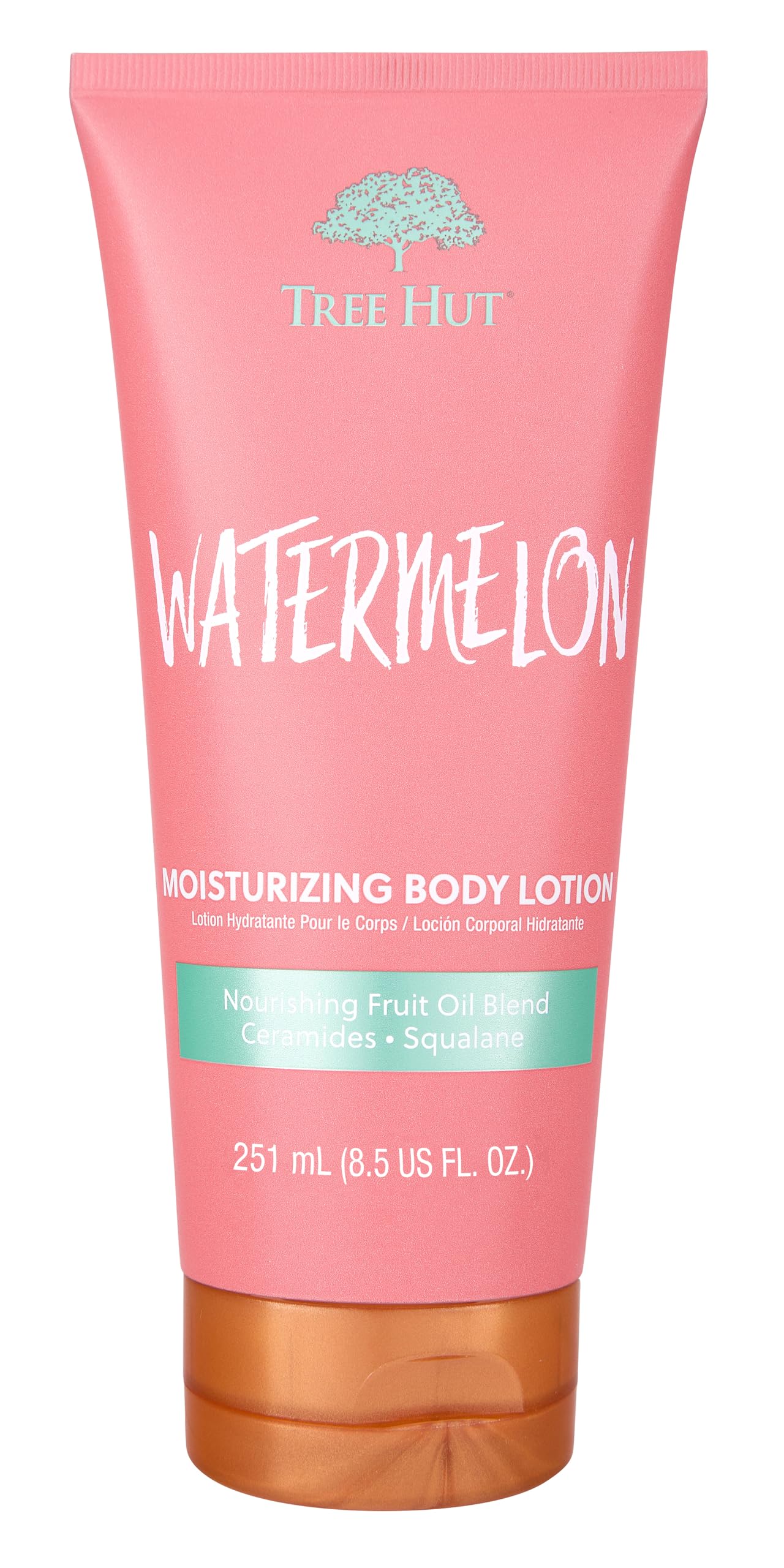 Watermelon Moisturizing Body Lotion, Ceramide and Squalene Formula Helps Protect Skin, Long-lasting Hydration Leaves Skin Feeling Soft & Moisturized, 8.5 fl oz.