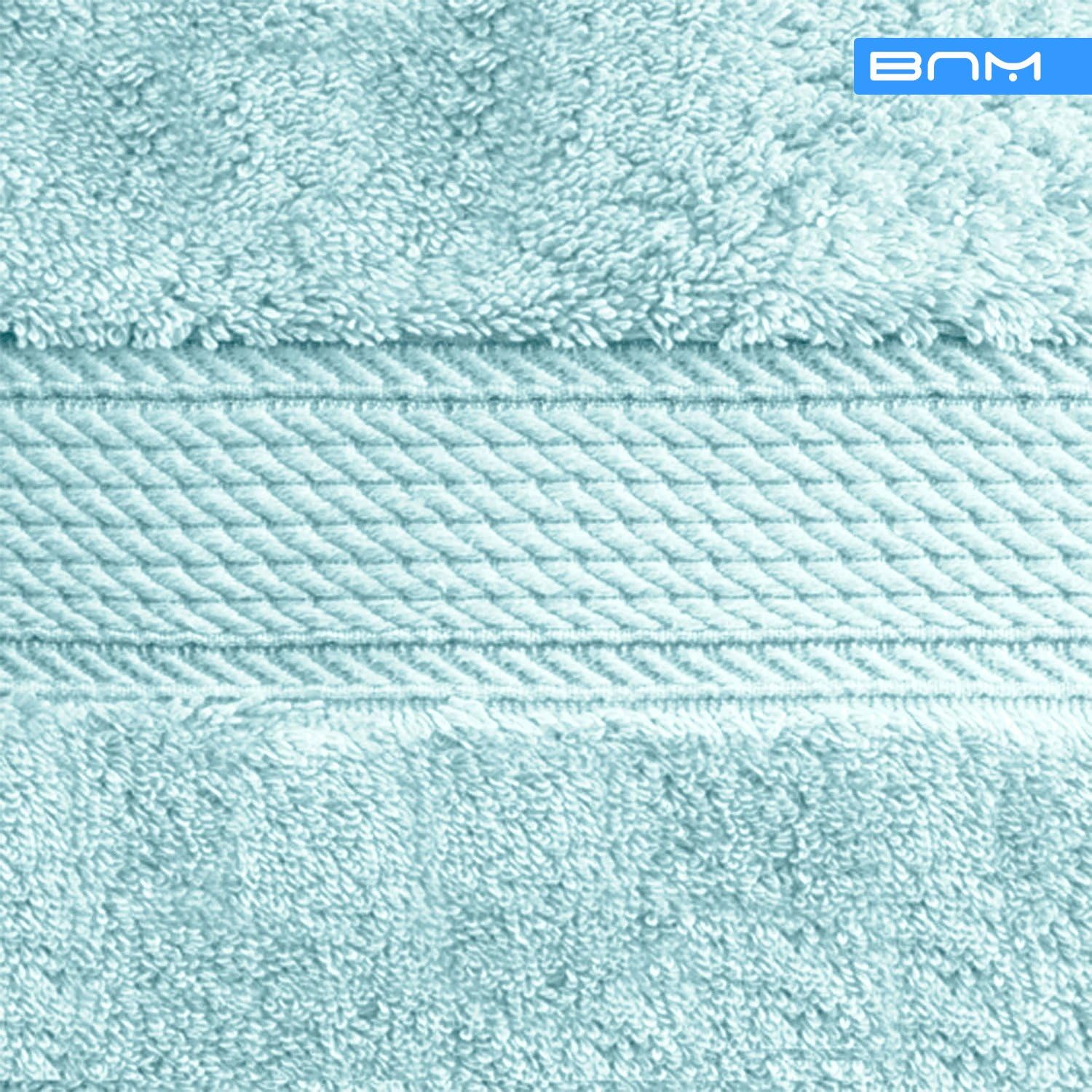 BLUENILEMILLS Buckingham Egyptian Cotton 6-Piece Towel Set, Washcloths, Hand Towels, Bath Towels, Sea Foam