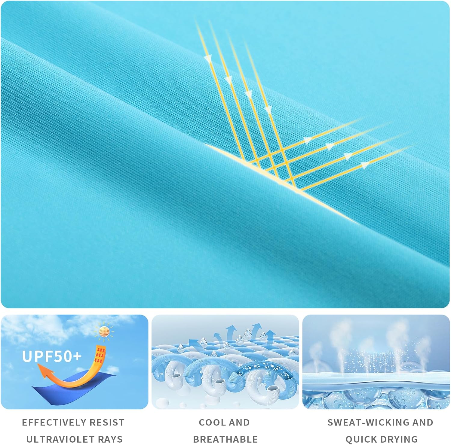 Women's Standard V-Neck UPF 50+ Long Sleeve Swim Rash Guard Shirt Quick Dry Lightweight Moisture Wicking - Image 5