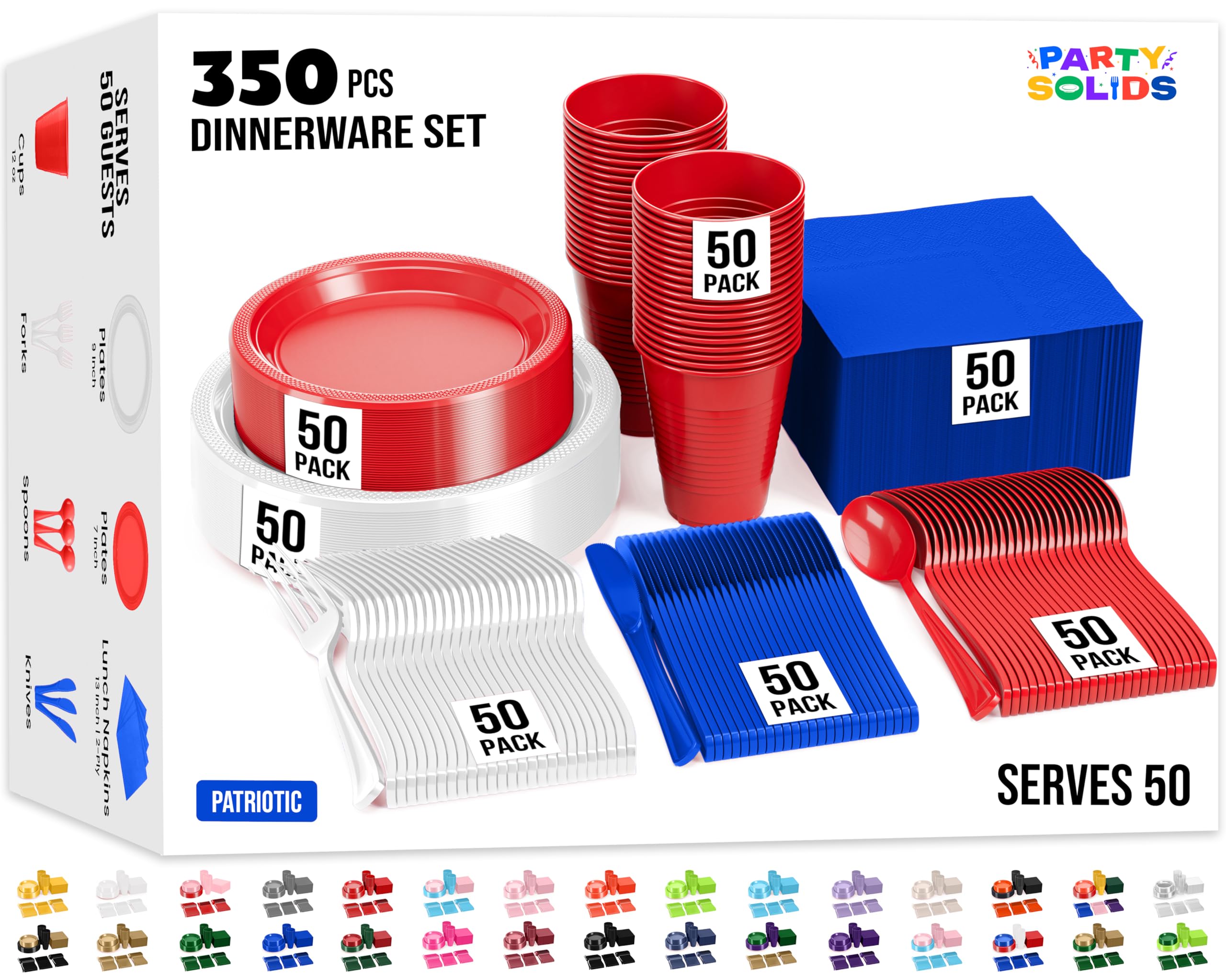 Amazon.com: 350 Pcs Patriotic Plastic Plates For Party, Patriotic