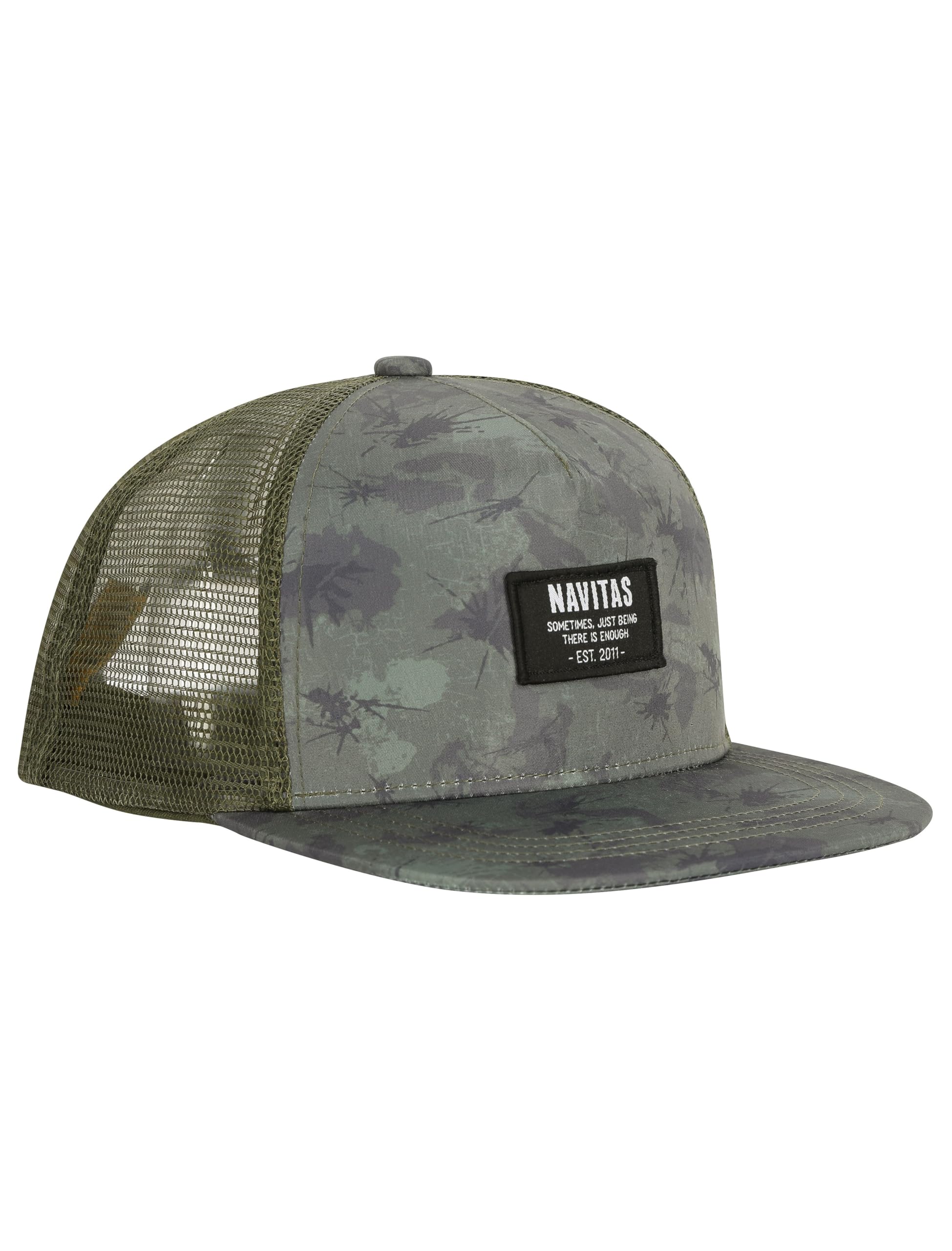 Navitas Unisex Camo Identity Trucker Hat – Adjustable Snapback Mesh Baseball Cap, Breathable Fishing & Outdoor Sun Peak Hat, Cotton/Polyester, One Size Fits All
