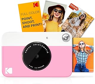Kodak PRINTOMATIC Digital Instant Print Camera (Pink), Full Color Prints On Zink 2x3 Sticky-Backed Photo Paper - Print Mem...