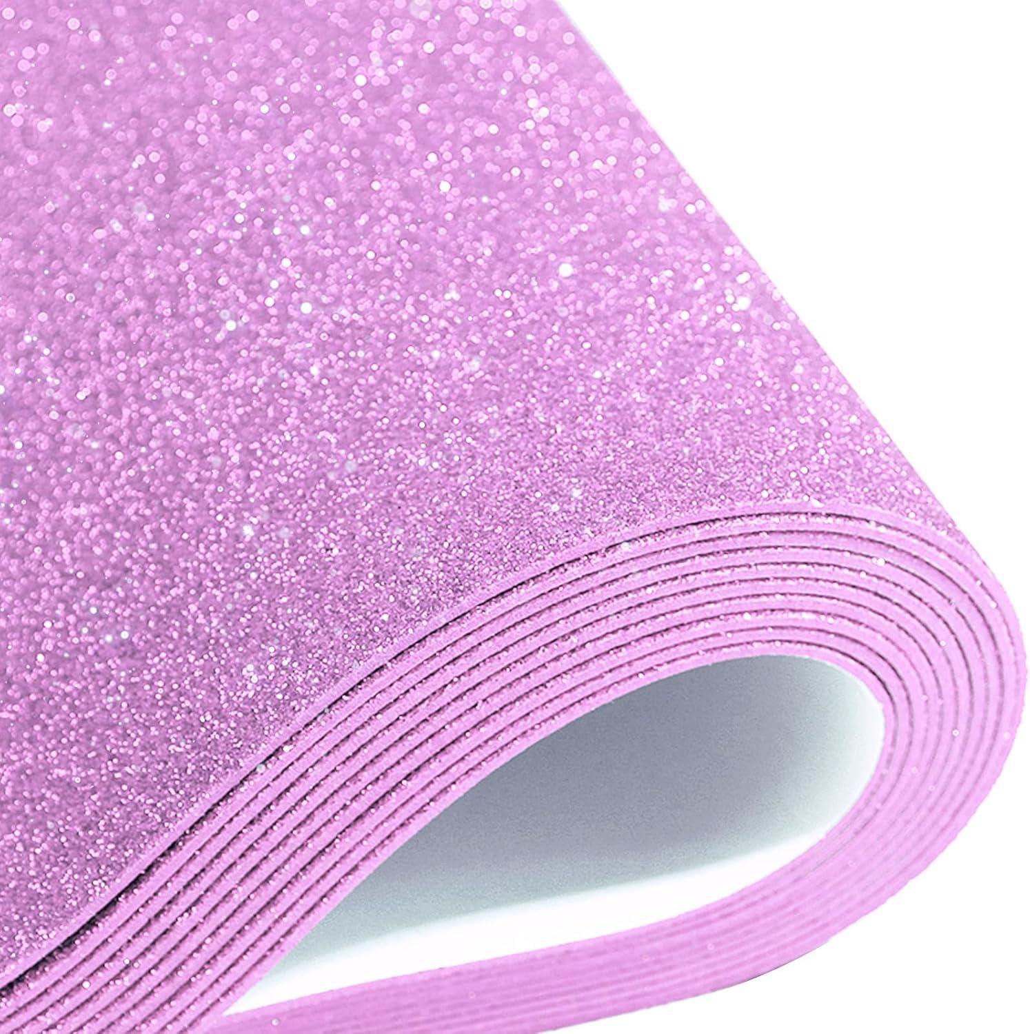 Prescent 10 Sheet Light Purple Self Adhesive A4 Sized Glitter Foam Sheet for Art Craft DIY Decoration Projects and More (Pack of 10, Light Purple)-image-46