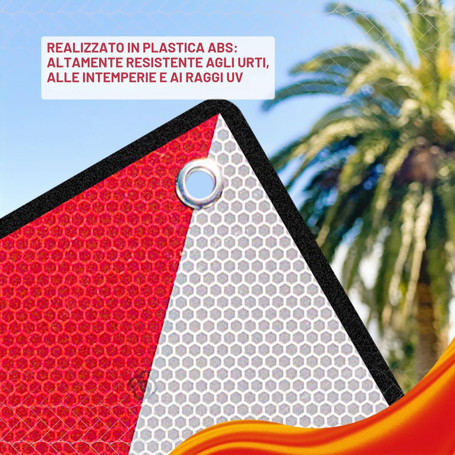 Magma Cartello di Carico Sporgente per Portabici e Roulotte, Spagna | Cartello di Sicurezza Posteriore Omologato per Auto e Camper | Indispensabile per Porta Bicicletta e Traino | Rosso e bianco…