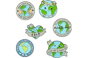 Earth Day Pin Set [6 PCS]: Enamel Lapel Pins
