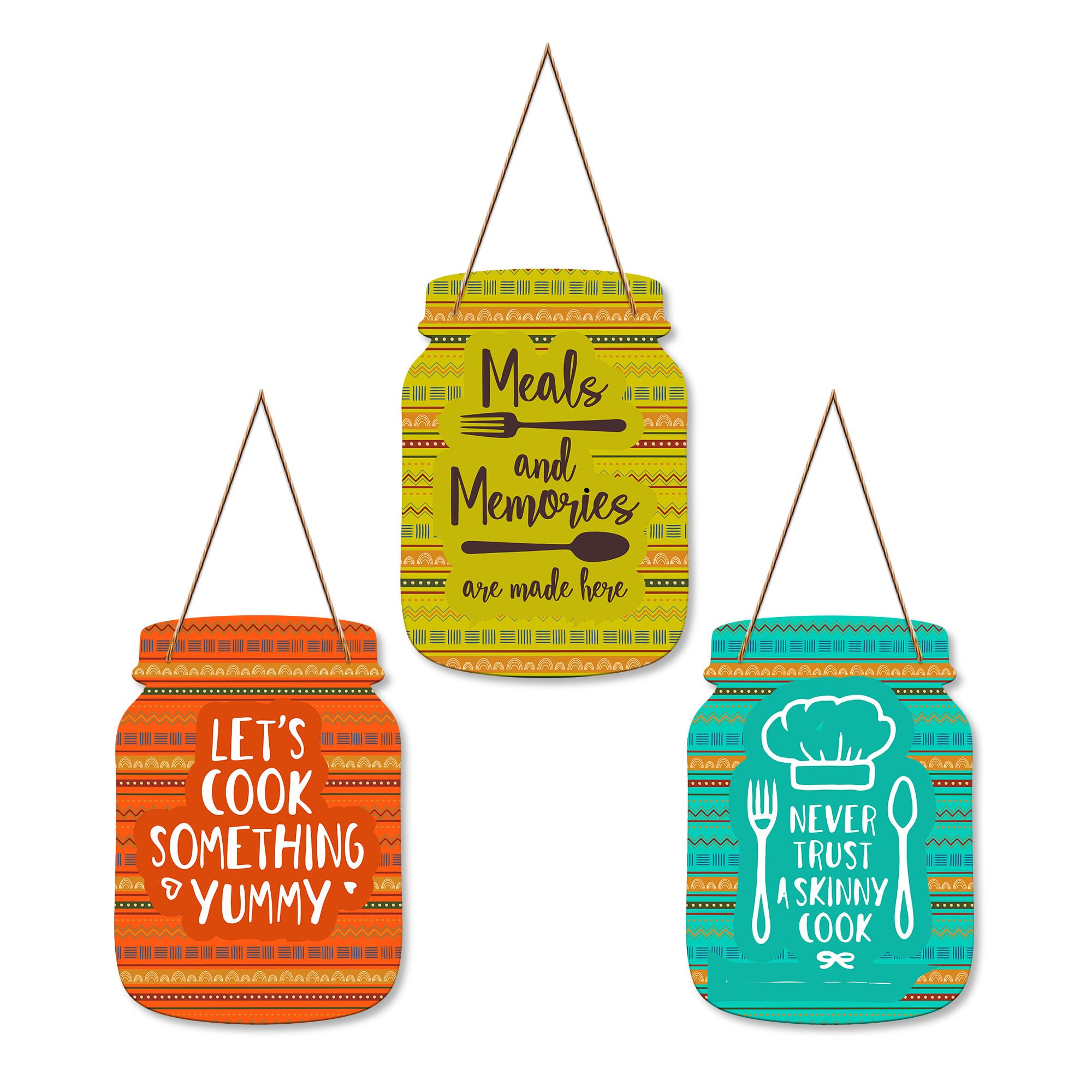 Artvibes Meals and Memories Quotes Wall Hanger for Home Decor | Gifts | Wall Art Decoration Wooden Hanging Items | Kitchen Wood Design | Quotes Decor Items | Decorative Artworks (WH_8911N)