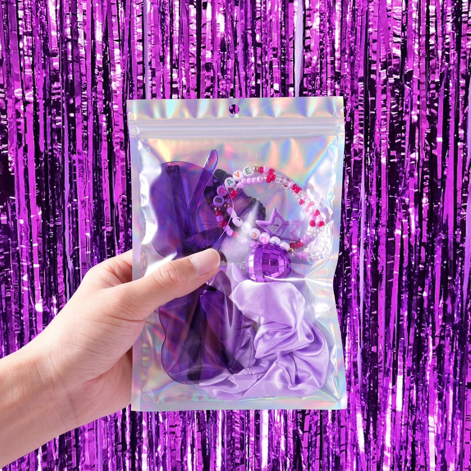 158Pcs Kpop Party Favors Popular Singer Party Friendship Gifts Set Kpop Birthday Party Favors Gift Goodie Bag Stuffers Gift for Girl Women for 80s Y2k Disco Fans（Purple）
