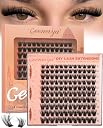 Geeneiya Fluffy Lash Clusters Wispy Eyelash Clusters, 8-16mm Natural Lashes Clusters, C Curl Cluster Eyelash Extensions, Natural Look Lash Extension for Beginners