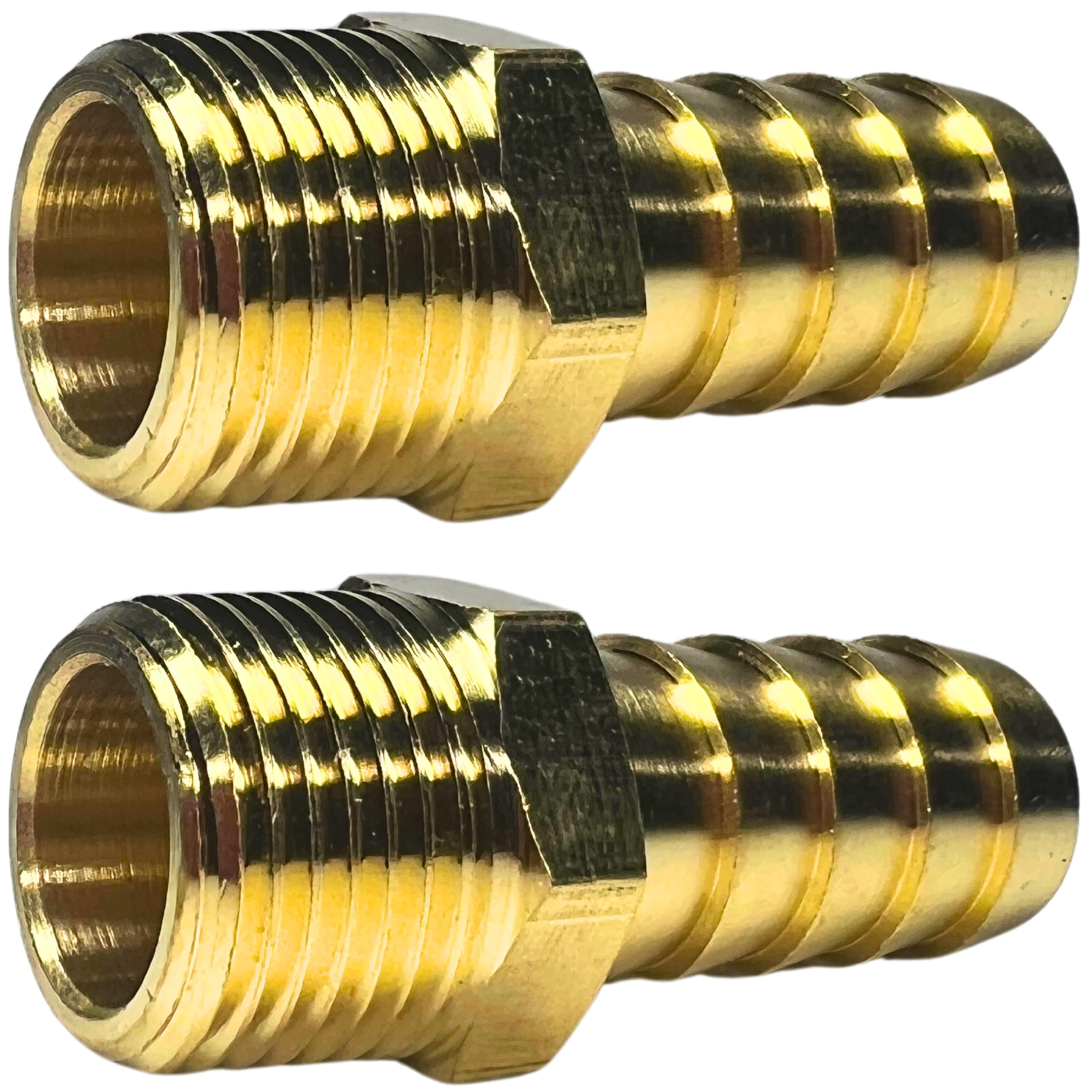 HBM38-04 (Brass, 3/8" Hose Barb X 1/2" Male NPT) - Advanced Technology Products