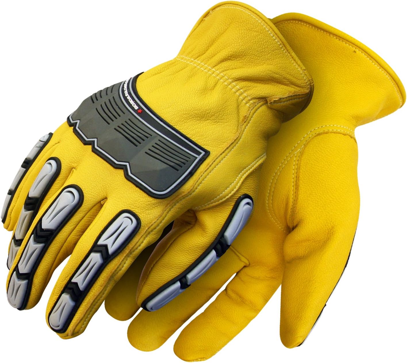 BDG 20-1-10695-M Leather Back Hand Impact Glove, Medium
