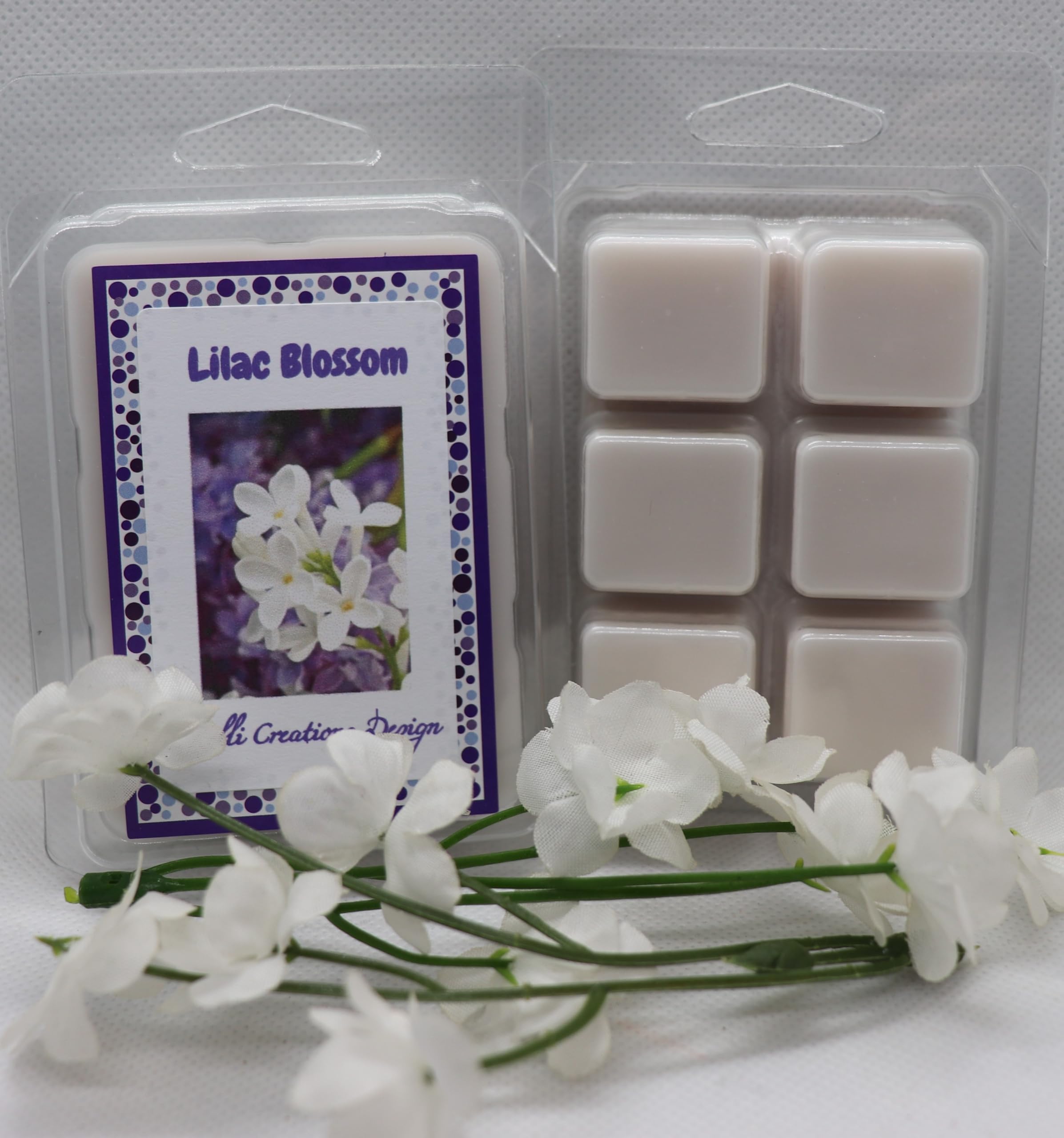 Kelli Creations Design Lilac Blossom Scented Soy Wax Melts, 6 Cubes per Pack, Buy 2 get 1 Random Free