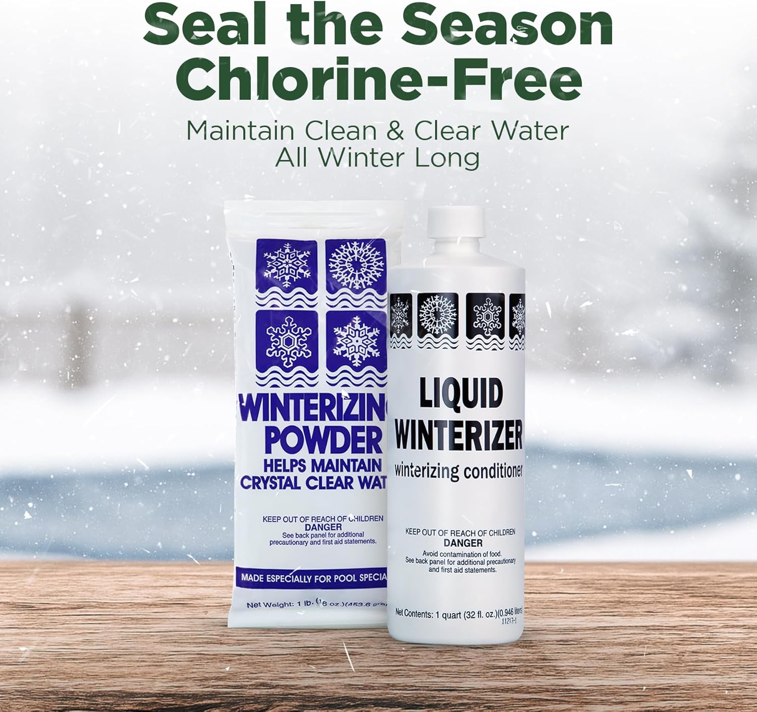 Rx Clear Winter Closing Kit | Non-Chlorine Winterizing Chemicals for Above or Inground Swimming Pools | Open to a Crystal Clear Pool in The Spring | Up to 10,000 Gallons