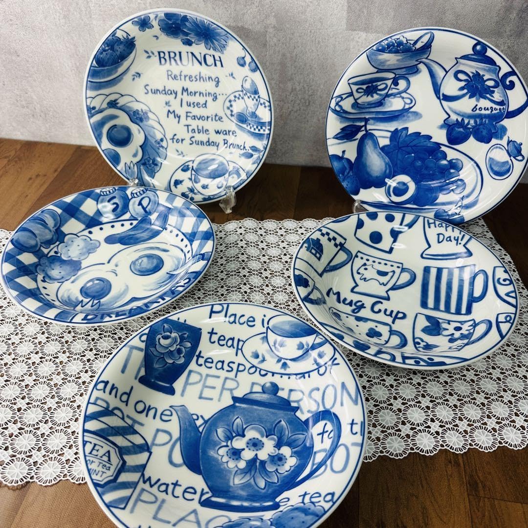 Amazon | FORTUNE WORLD 皿5枚セット カレー パスタ 絵違い | ノー